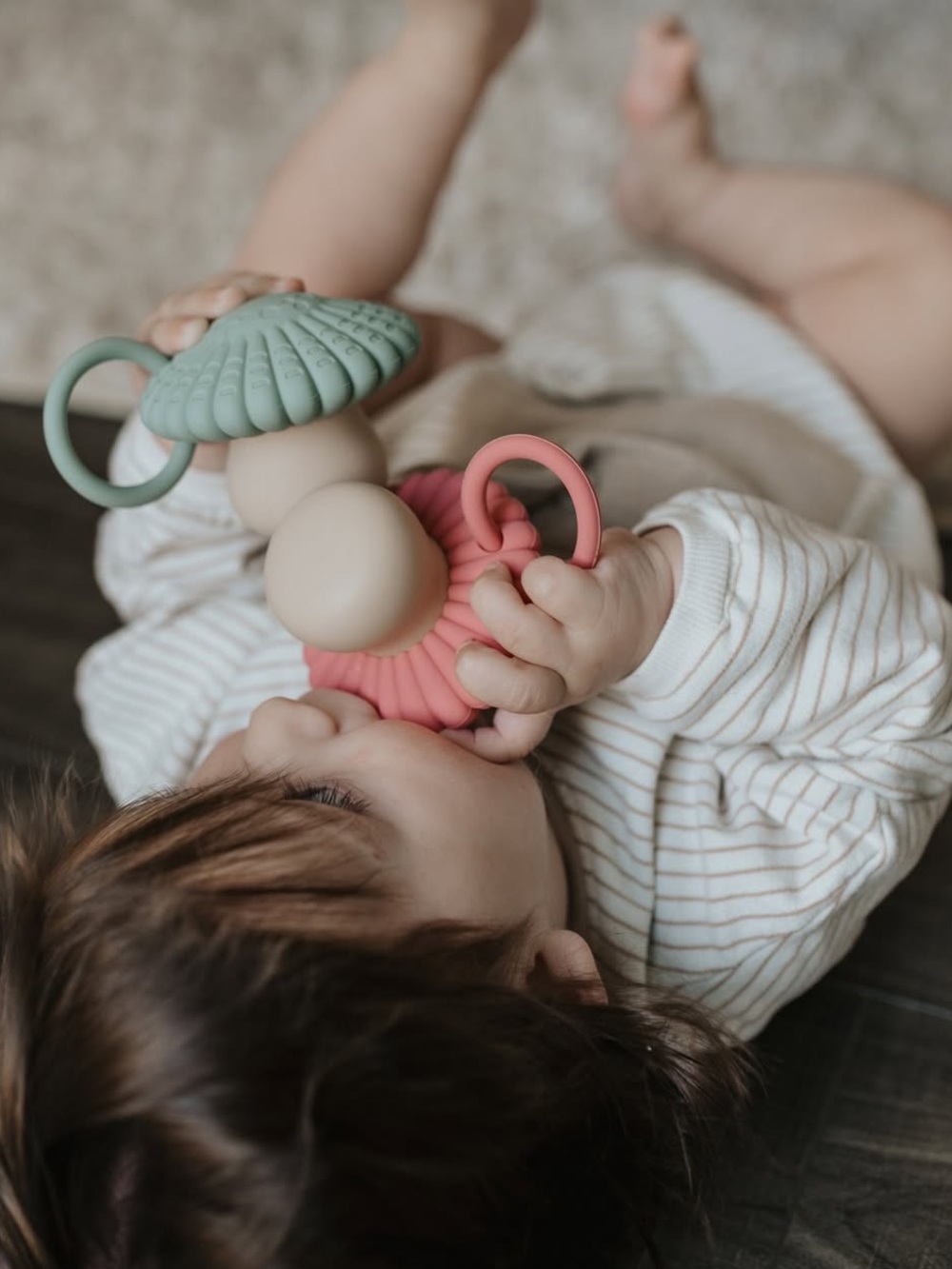 3D Mushroom Baby Teether BPA Free Silicone Teething Relief